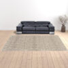 10' X 13' Tan And Ivory Wool Geometric Tufted Handmade Stain Resistant Area Rug