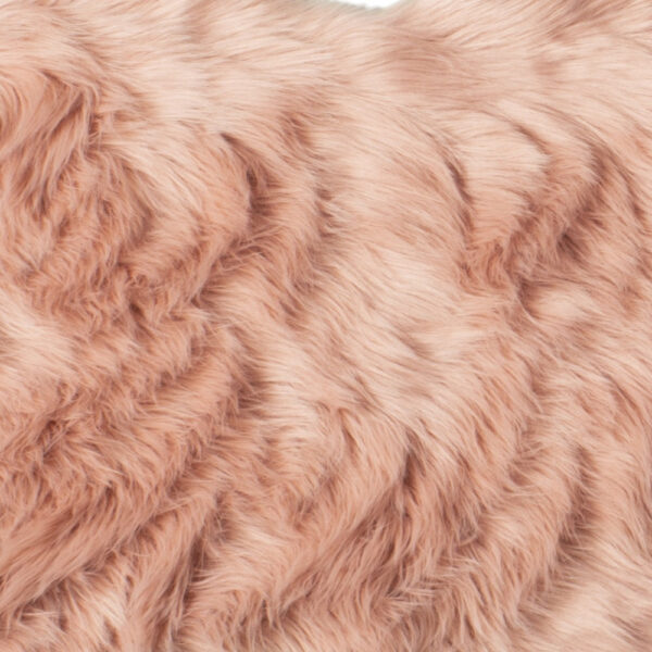 6' X 6' Grey Round Faux Fur Washable Non Skid Area Rug