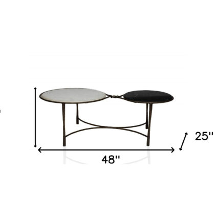 Mid Century Dual Rim Coffee Table