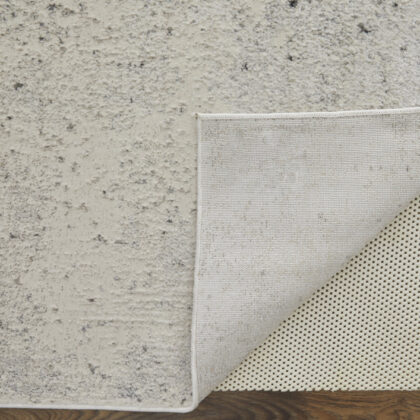 12' X 15' Ivory Gray And Black Abstract Power Loom Area Rug