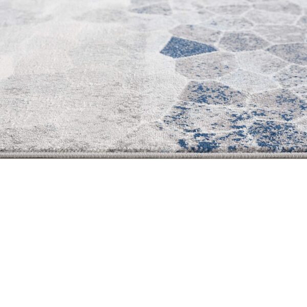 2’ X 5’ Navy Blue Cobblestone Pattern Area Rug