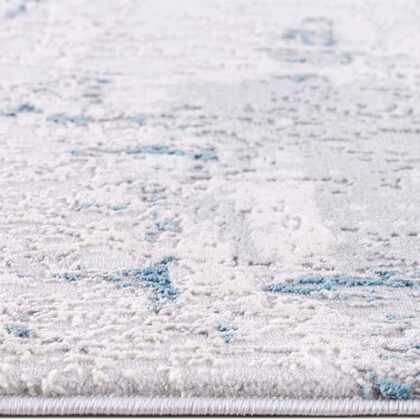 8' X 10' Blue Abstract Dhurrie Area Rug
