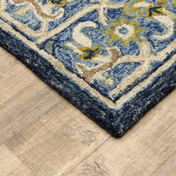 10'X13' Navy And Blue Bohemian Rug