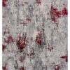5' X 7' Red Abstract Dhurrie Area Rug