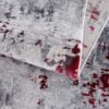 3' X 5' Red Abstract Dhurrie Area Rug