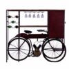 17" X 58.5" X 67.5" Maroon Tricycle Delivery Bar
