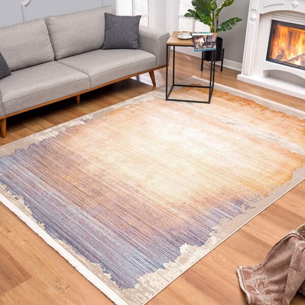 20' Beige Striped Woven Runner Rug