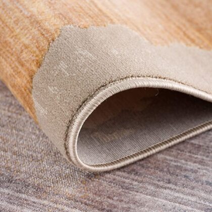 20' Beige Striped Woven Runner Rug