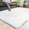 5' X 7' White Dhurrie Area Rug