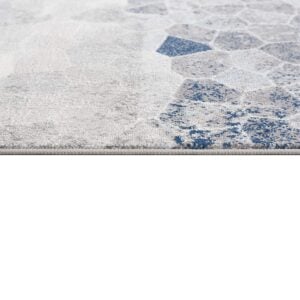 2’ X 8’ Navy Blue Cobblestone Pattern Runner Rug