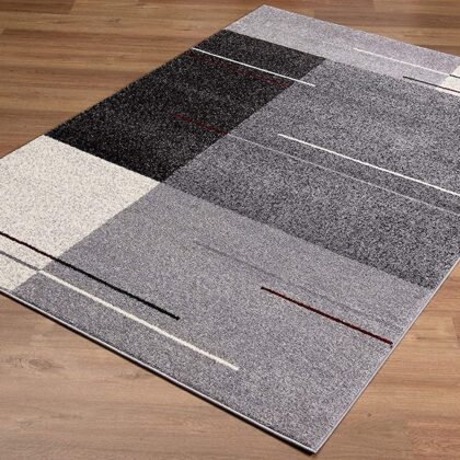8’ X 11’ Gray Modern Geometric Area Rug