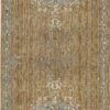 2' X 7' Coffee Vintage Medallion Bordered Wool Indoor Runner Rug