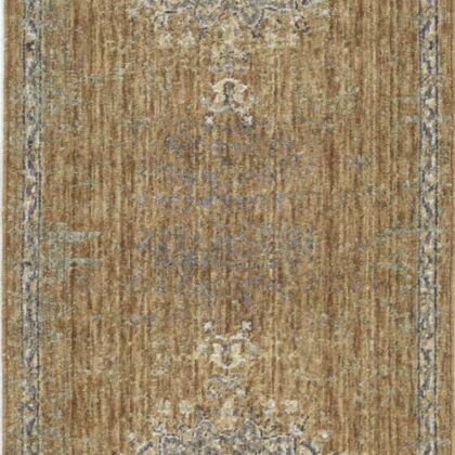 2' X 7' Coffee Vintage Medallion Bordered Wool Indoor Runner Rug