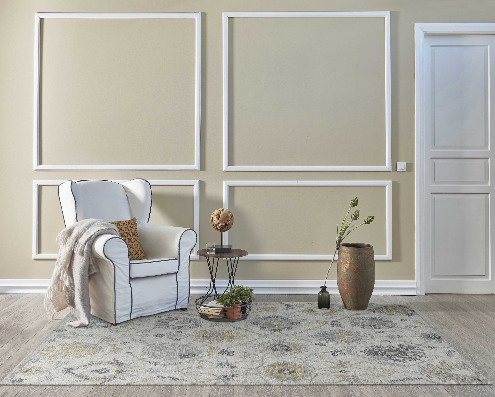 108 X 156 Ivory Wool Rug