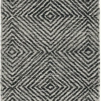 108 X 156 Grey Or  Black Wool Rug