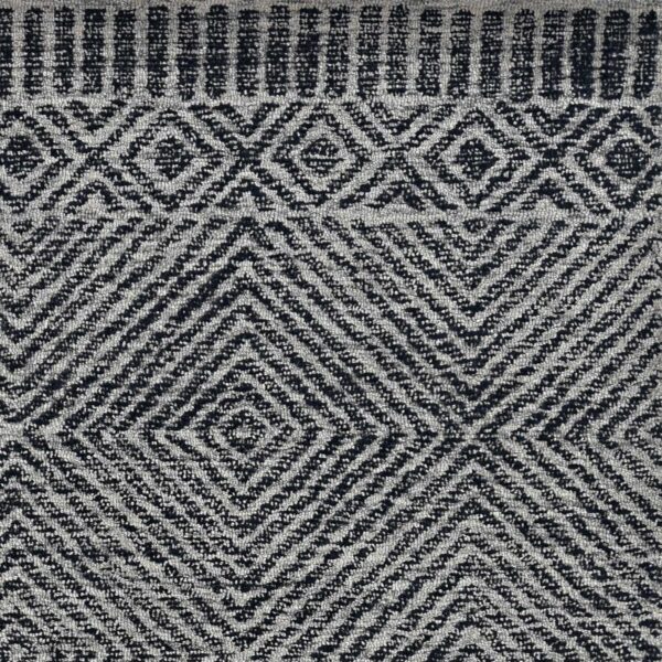 108 X 156 Grey Or  Black Wool Rug