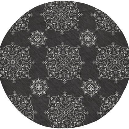 2' X 3' Charcoal Polypropylene Accent Rug
