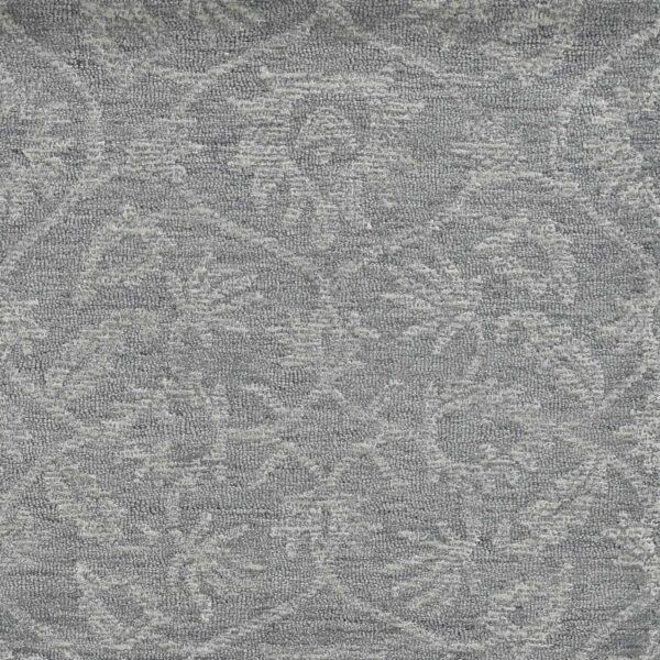 8'X11' Grey Hand Tufted Space Dyed Ogee Indoor Area Rug