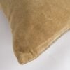 Gold Solid Reversible Cotton Velvet Throw Pillow