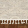 9'X13' Ivory Beige Machine Woven Geometric Bohemian Indoor Area Rug