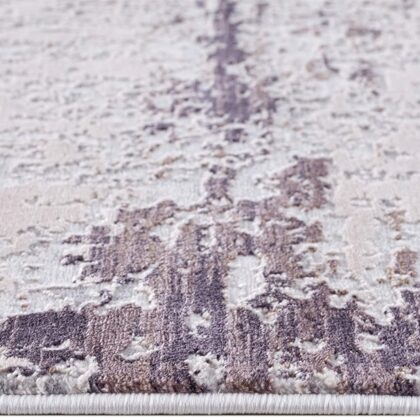 5' X 7' Violet Abstract Dhurrie Area Rug