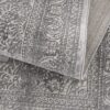 2’ X 8’ Gray Distressed Medallion Runner Rug