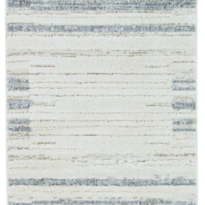 144 X 180 Ivory  Grey Polyester Rug