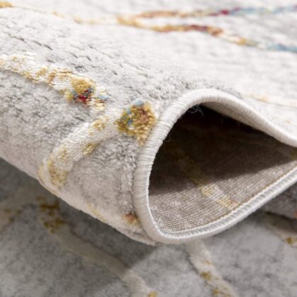 3’ X 5’ Gold And Ivory Abstract Branches Area Rug