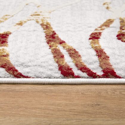 3’ X 5’ Gold And Ivory Abstract Branches Area Rug