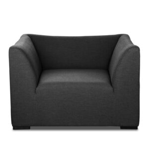 51 X 33 X 27 Dark Charcoal Fabric Love Seat
