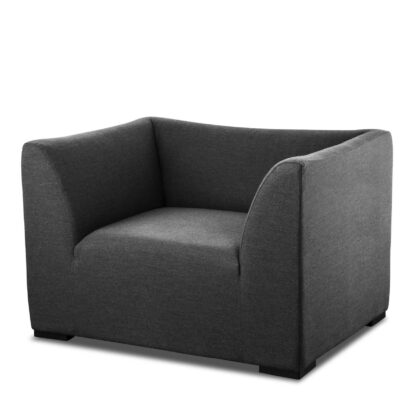 51 X 33 X 27 Dark Charcoal Fabric Love Seat