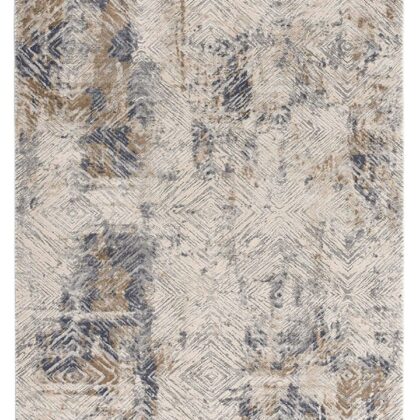 3' X 5' Beige Abstract Printed Area Rug
