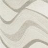 2'X4' Ivory Hand Tufted Abstract Waves Indoor Accent Rug