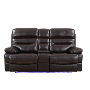 78" X 40" X 41" Brown  Power Reclining Console Loveseat