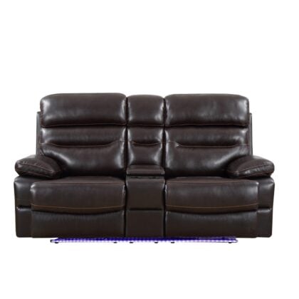 78" X 40" X 41" Brown  Power Reclining Console Loveseat