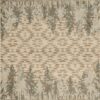 8' Ivory Machine Woven Pinegrove Lodge Indoor Runner Rug