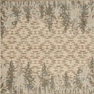 8' Ivory Machine Woven Pinegrove Lodge Indoor Runner Rug