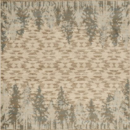 8' Ivory Machine Woven Pinegrove Lodge Indoor Runner Rug
