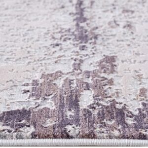 8' X 10' Violet Abstract Dhurrie Area Rug