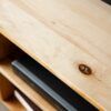 Natural Maple And Black Steel TV Stand Or Media Center
