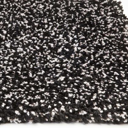 5'X7' Black Heather Indoor Shag Rug