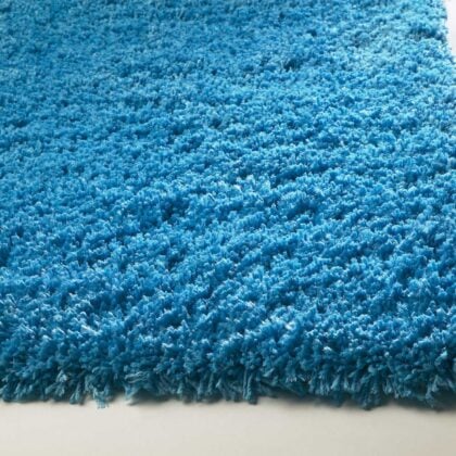 5' X 7' Highlighter Blue Plain Indoor Area Rug