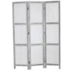 1" X 53" X 67" Gray Wood Breezer Mesh  Screen
