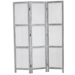 1" X 53" X 67" Gray Wood Breezer Mesh  Screen
