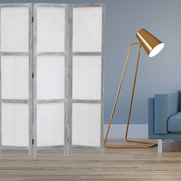 1" X 53" X 67" Gray Wood Breezer Mesh  Screen