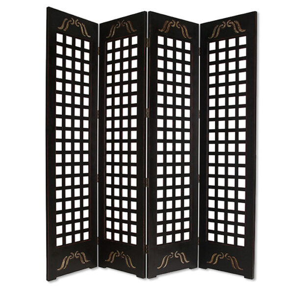 1" X 84" X 84" Brown Wood Omega  Screen