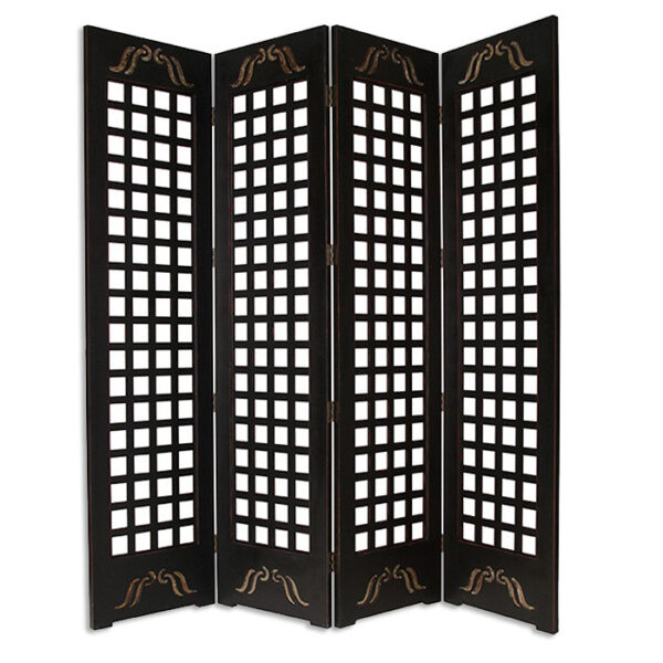1" X 84" X 84" Brown Wood Omega  Screen