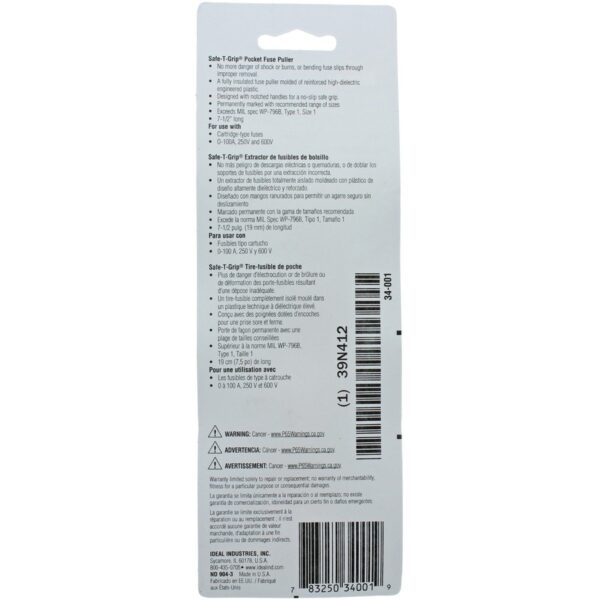 IDEAL Safe-T-Grip Fuse Puller, Small