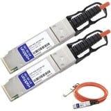 AddOn MSA and TAA Compliant 40GBase-AOC QSFP+ to QSFP+ Direct Attach Cable (850nm, MMF, 3m)