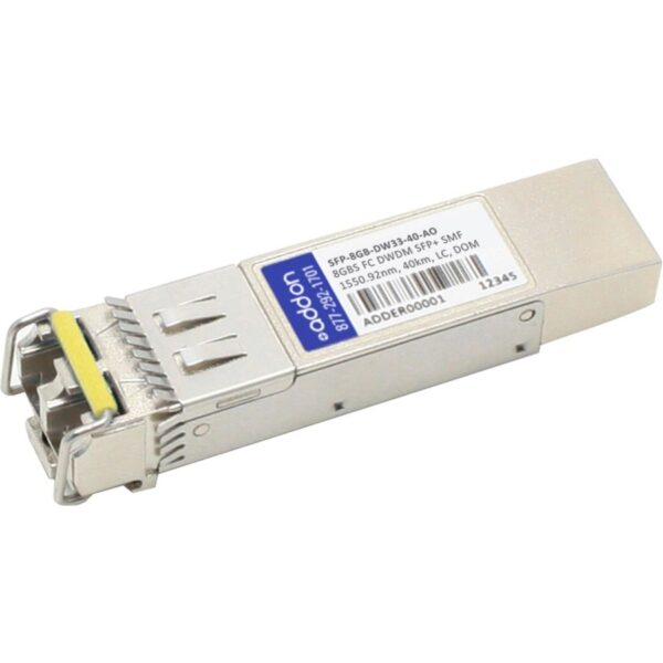 AddOn MSA and TAA Compliant 8Gbs Fibre Channel DWDM 100GHz SFP+ Transceiver (SMF, 1550.92nm, 40km, LC, DOM)